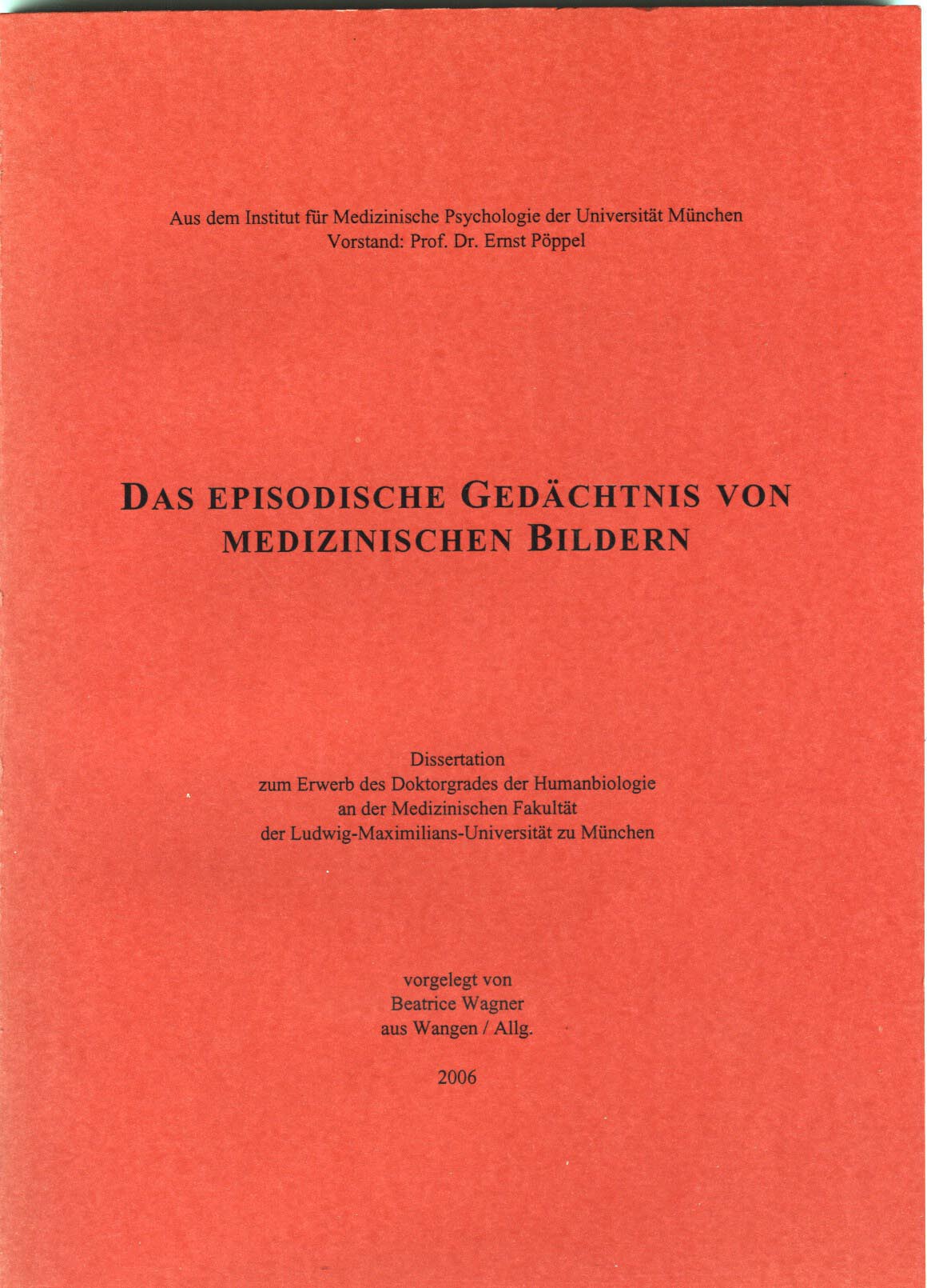 Cover von Das episodische Gedächtnis von medizinischen Bildern